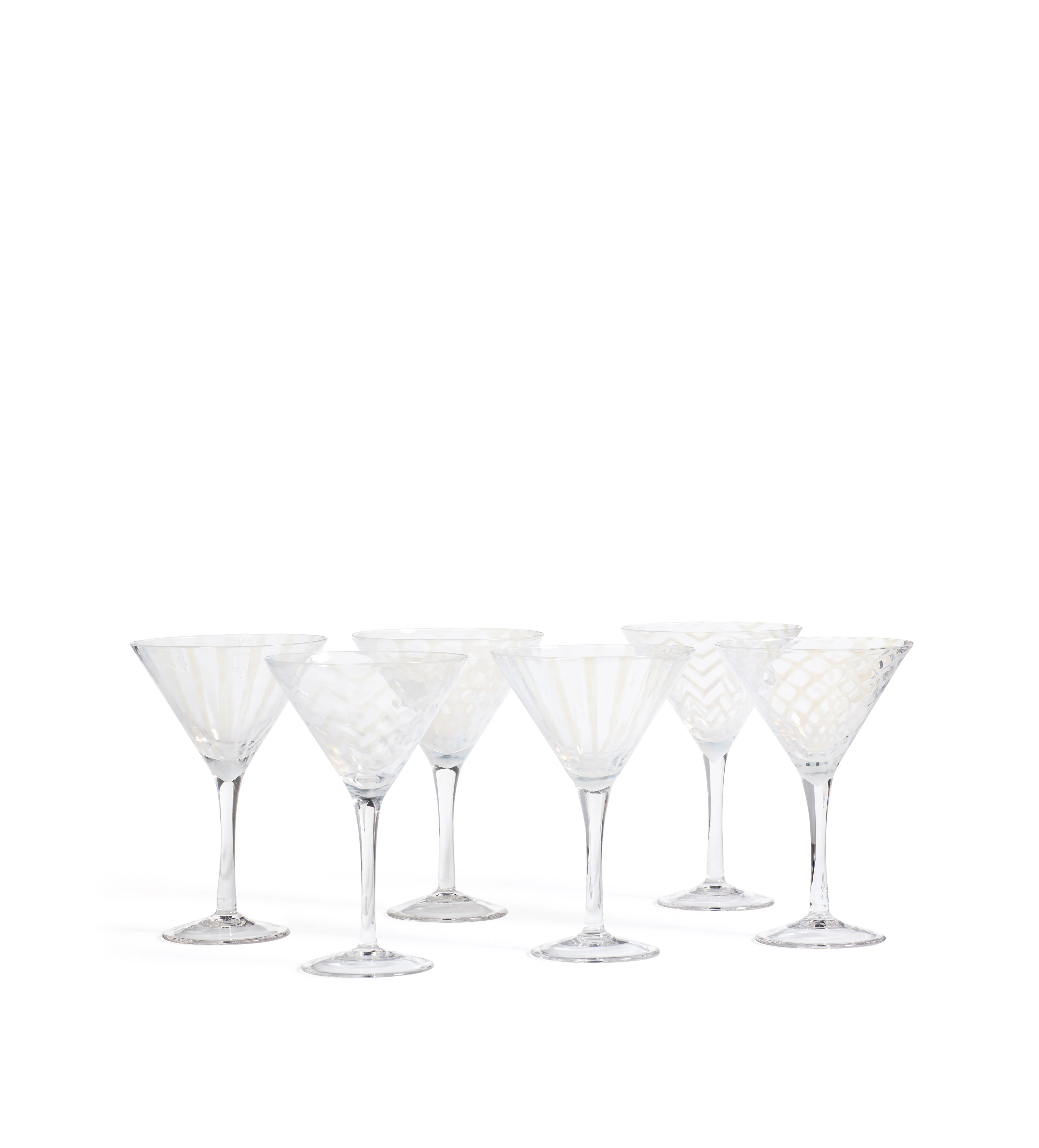 Pulcinella Cocktail Glasses – Set of Six – White