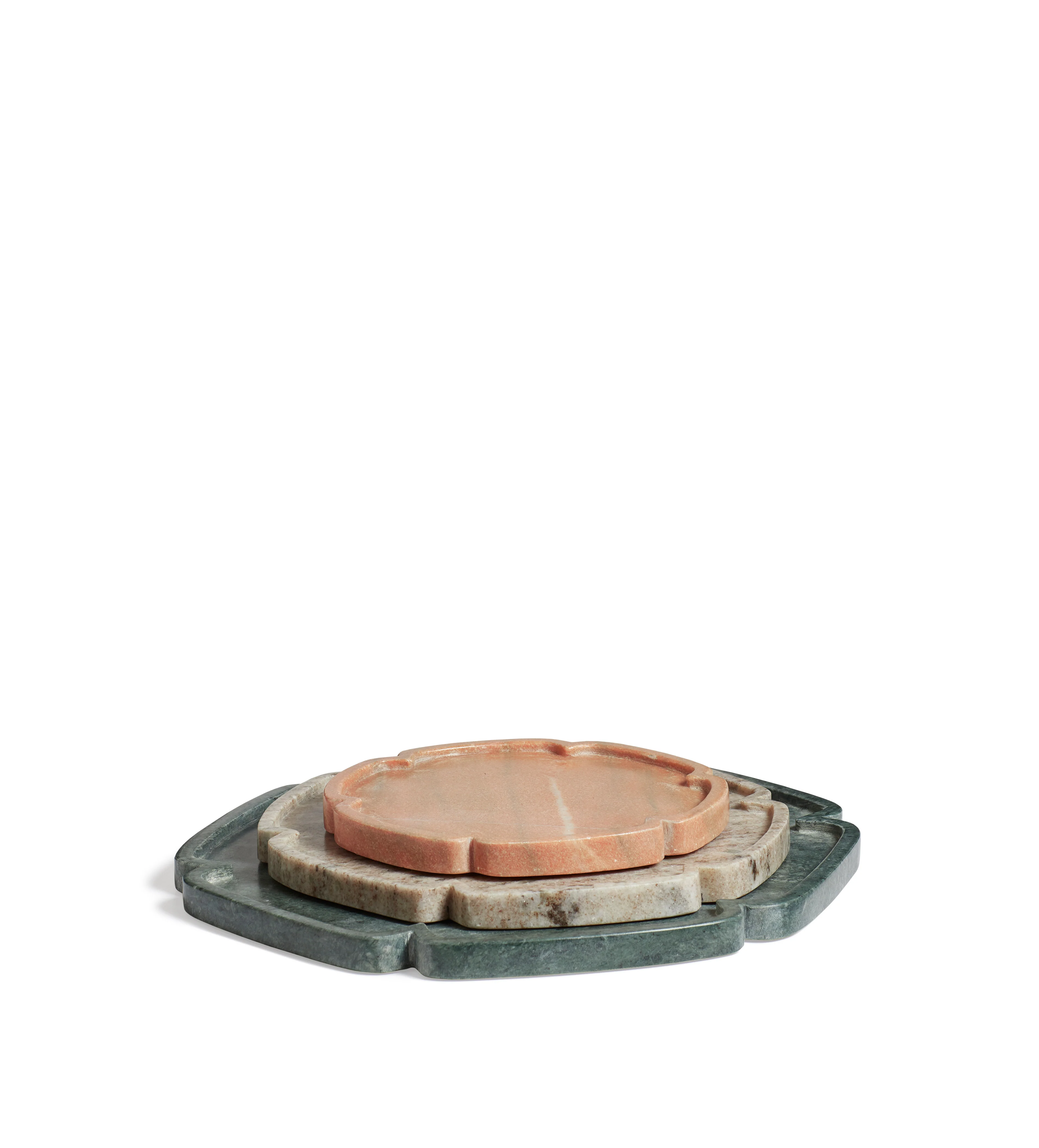 Alba Marble Plates – Set of Three – Multi