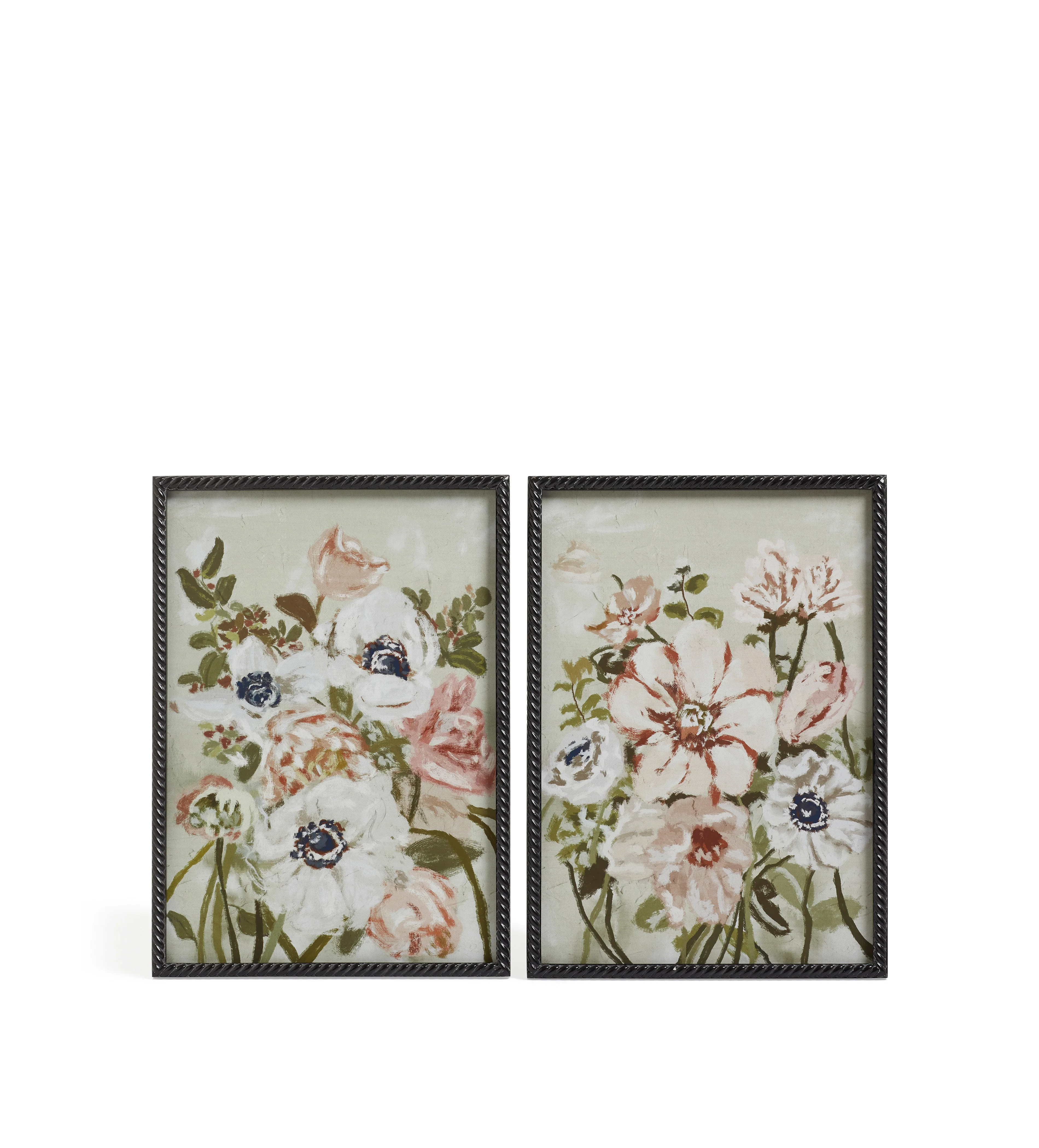 Elizabeth Framed Floral Prints Pair – Multi
