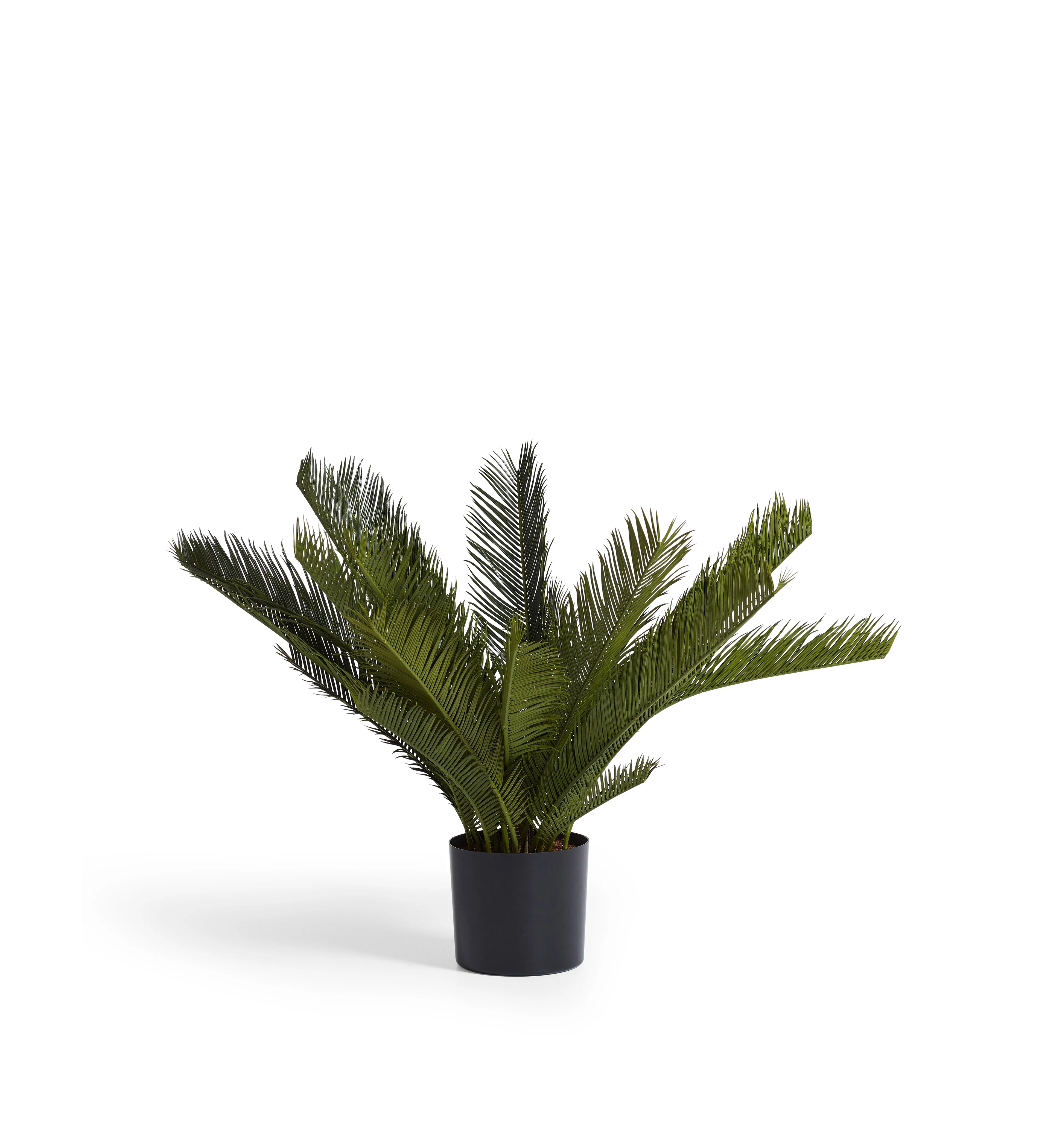 Short Faux Potted Palm Tree – Green