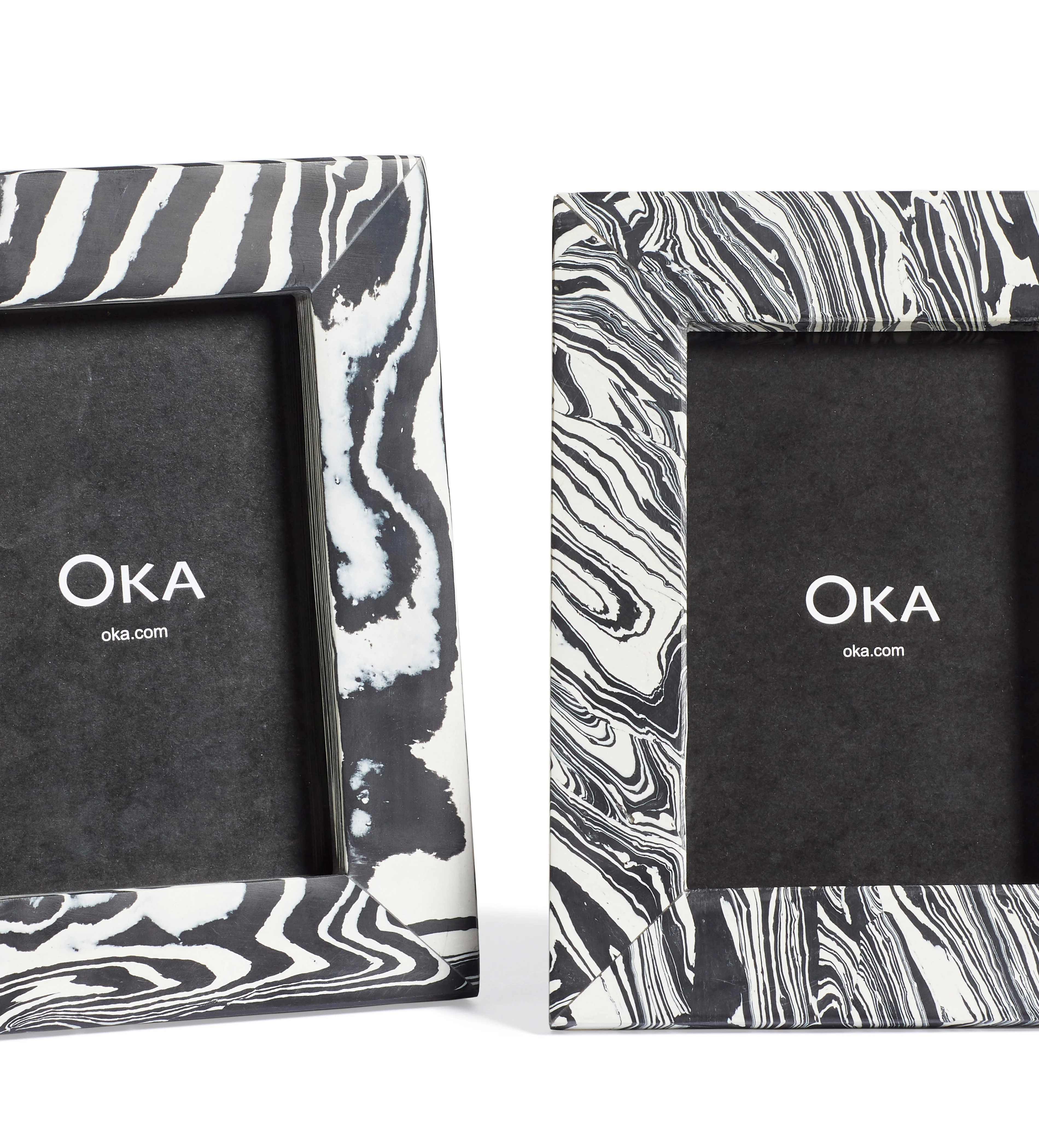 Anise Marbled Frame – Small – Black/White