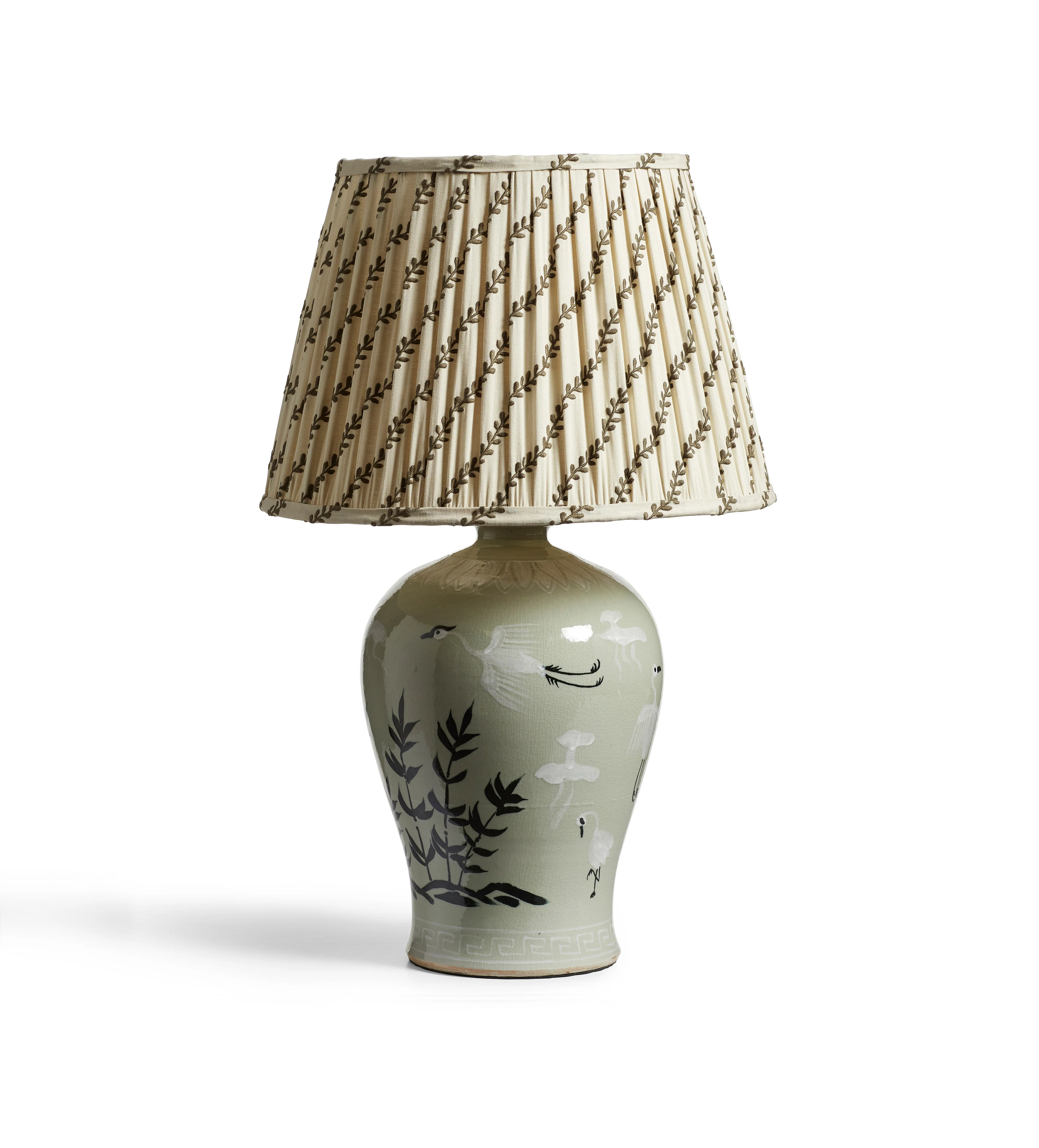 Songnen Crane Table Lamp Base – Celadon