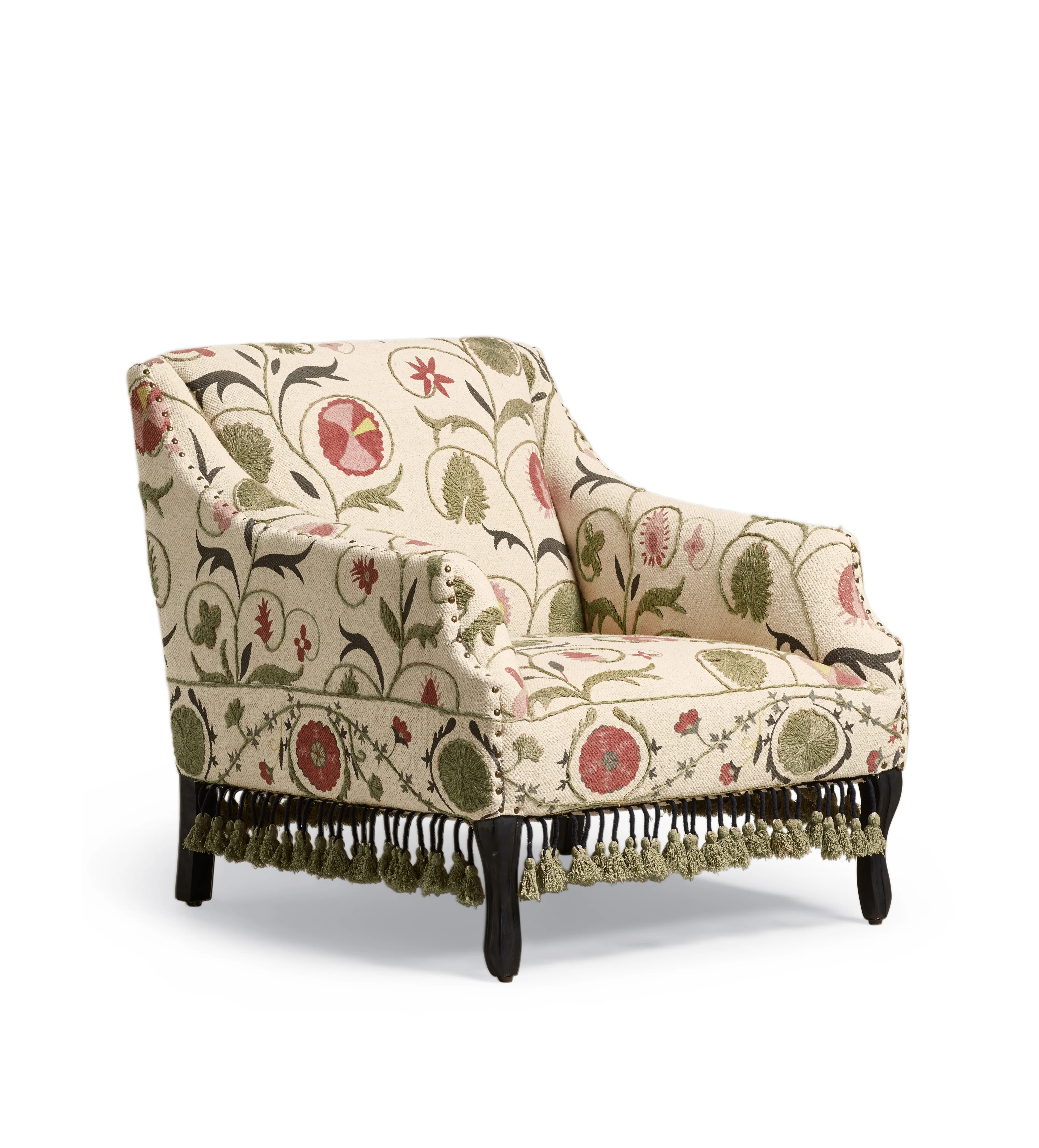 Tarma Sheki Cotton Armchair – Olive