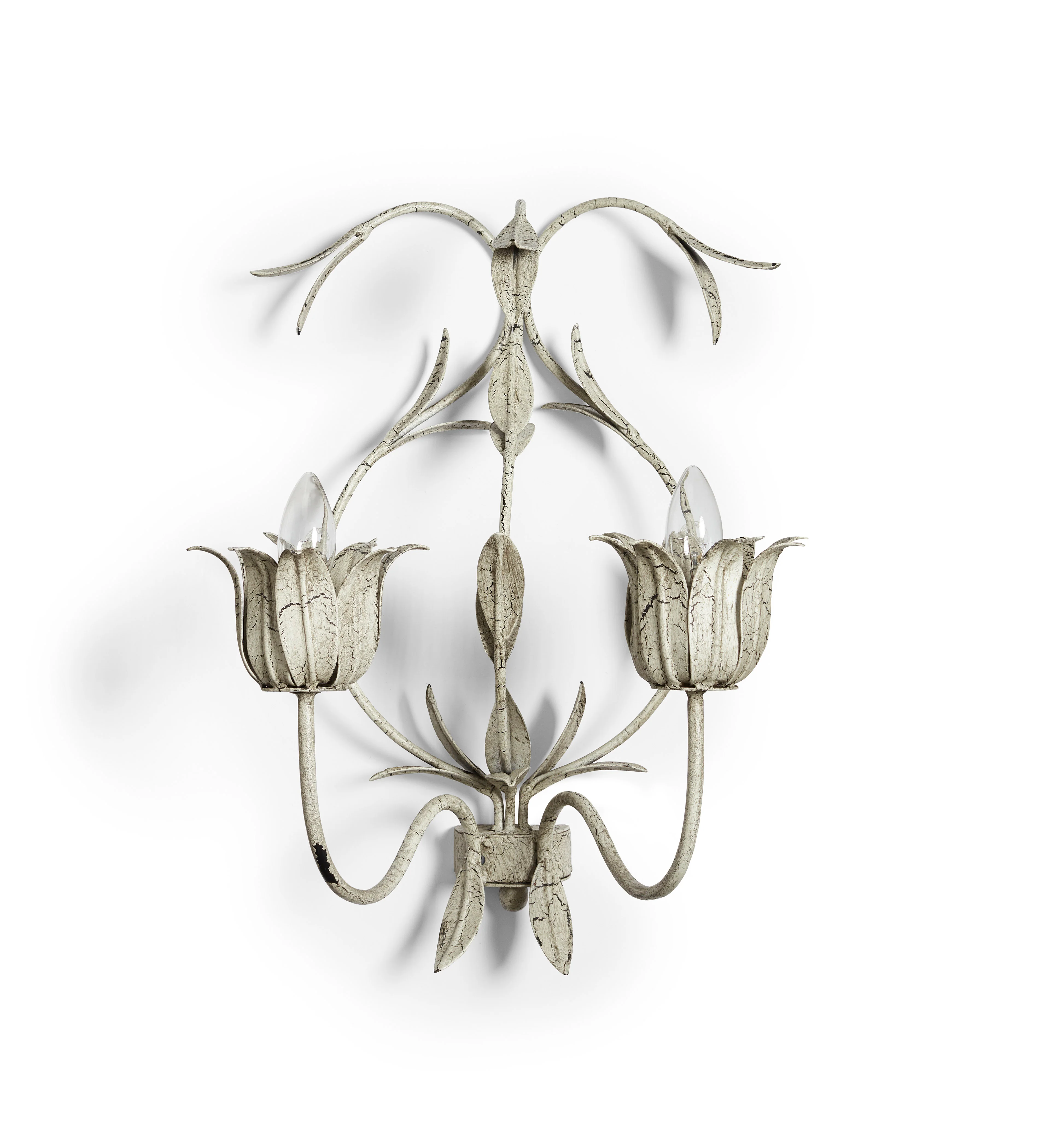 Thalia Floral Wall Light – Distressed Vellum