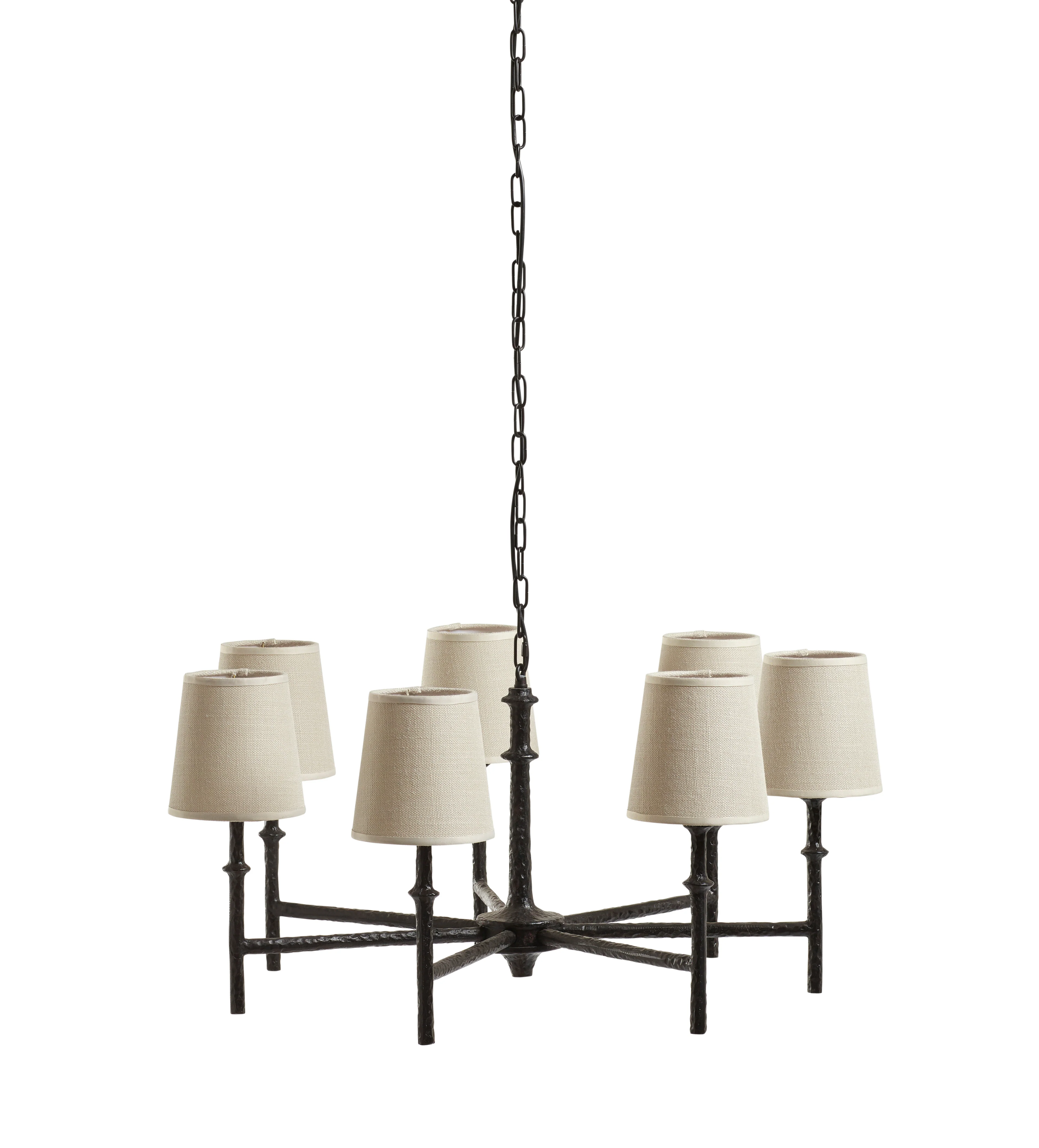 Thomasin Chandelier with Shades – Blackened Bronze