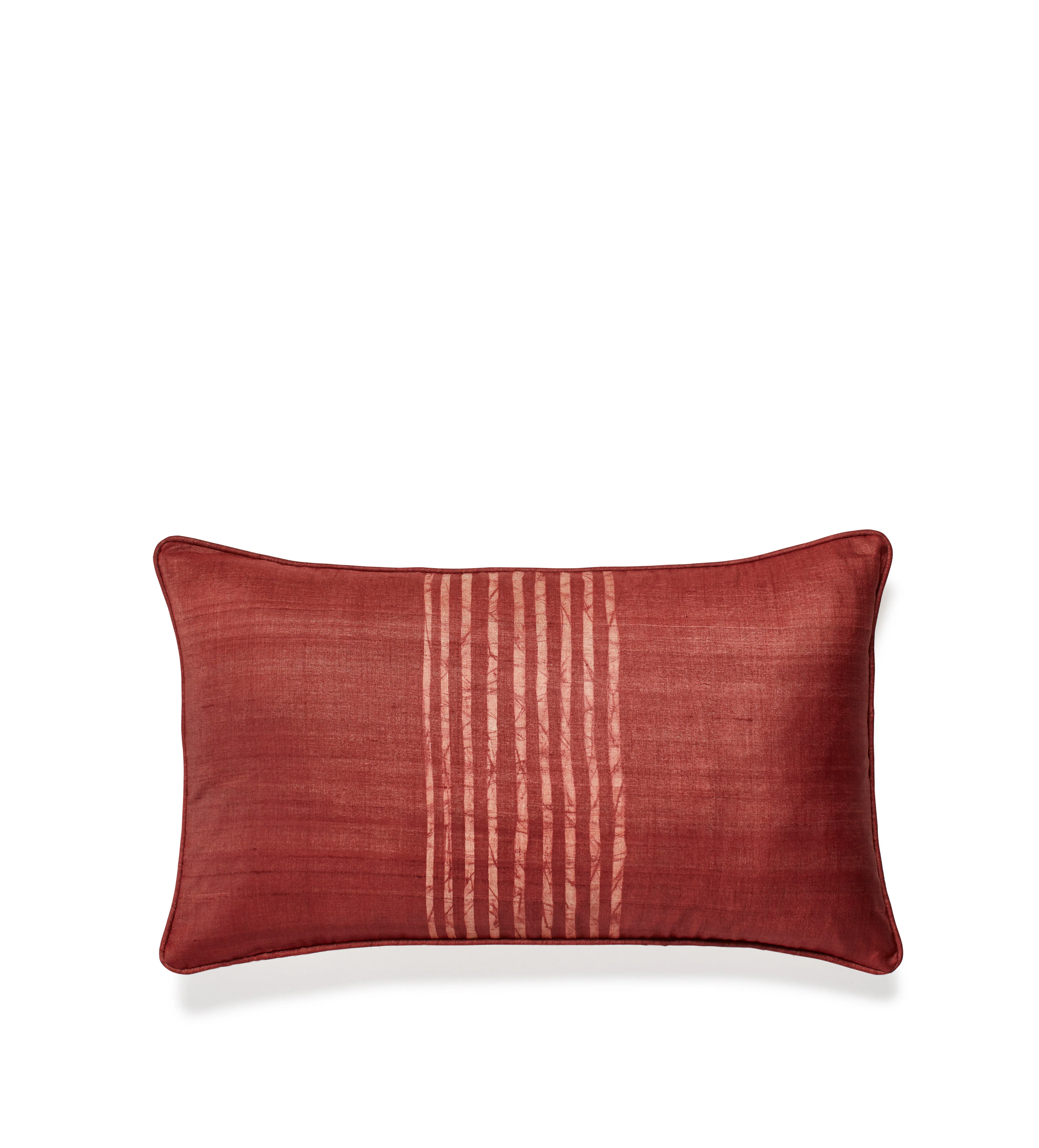 Tora Stripe Cushion Cover – Red Madder