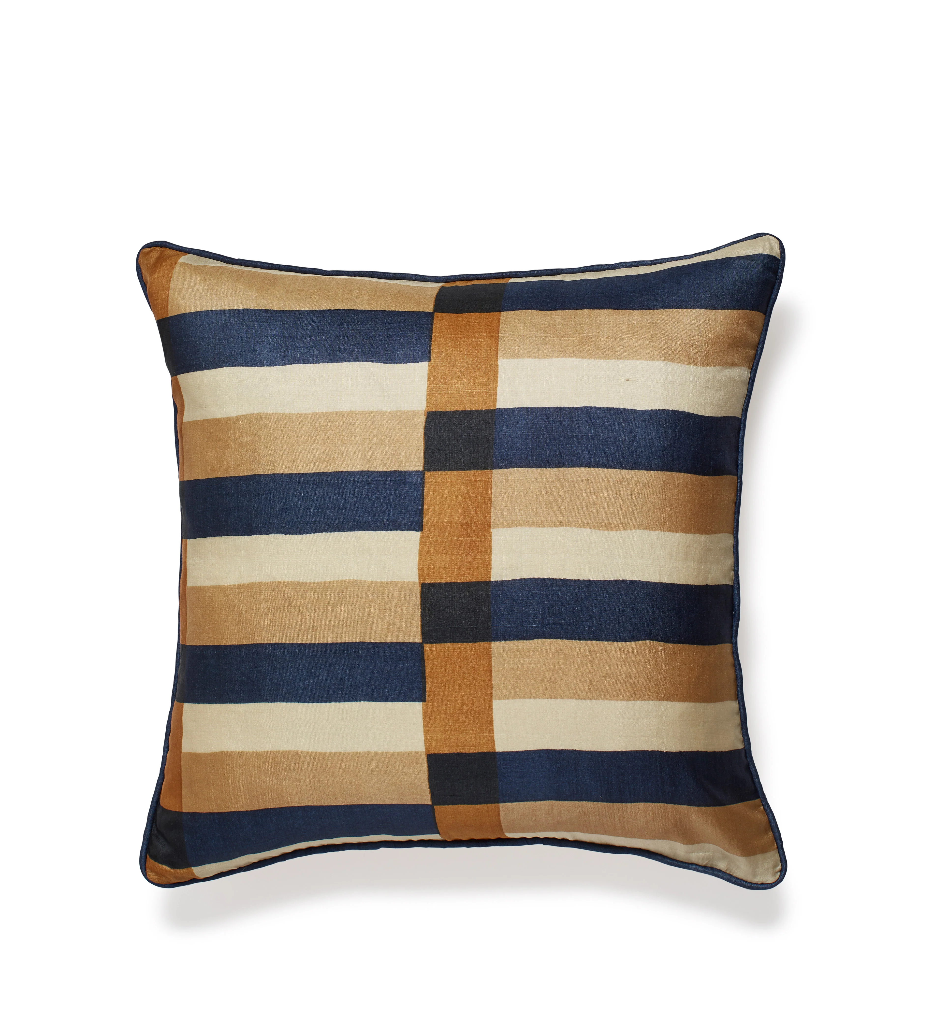 Triband Cushion Cover – Blue/Natural