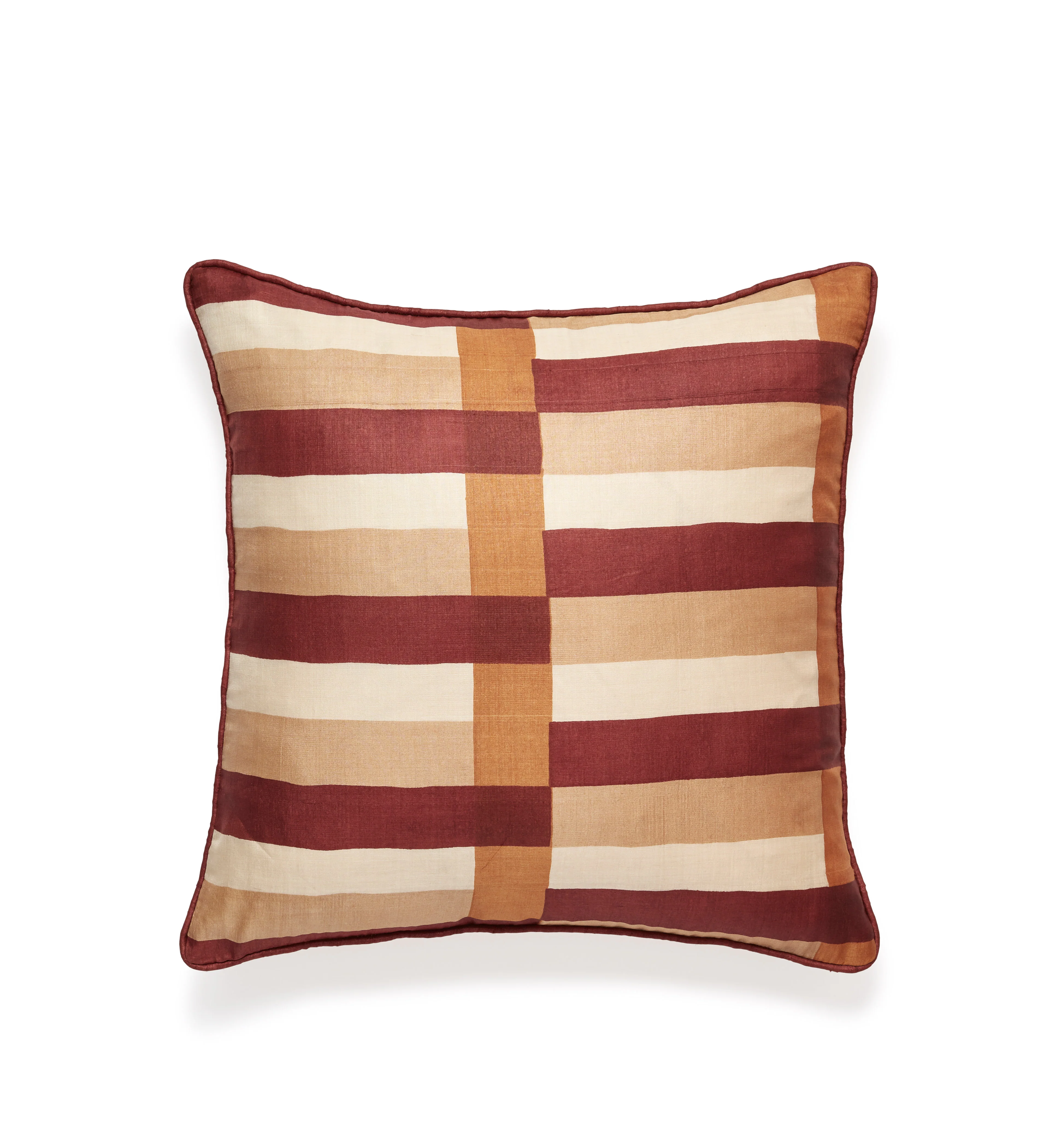 Triband Cushion Cover – Maple Red/Natural