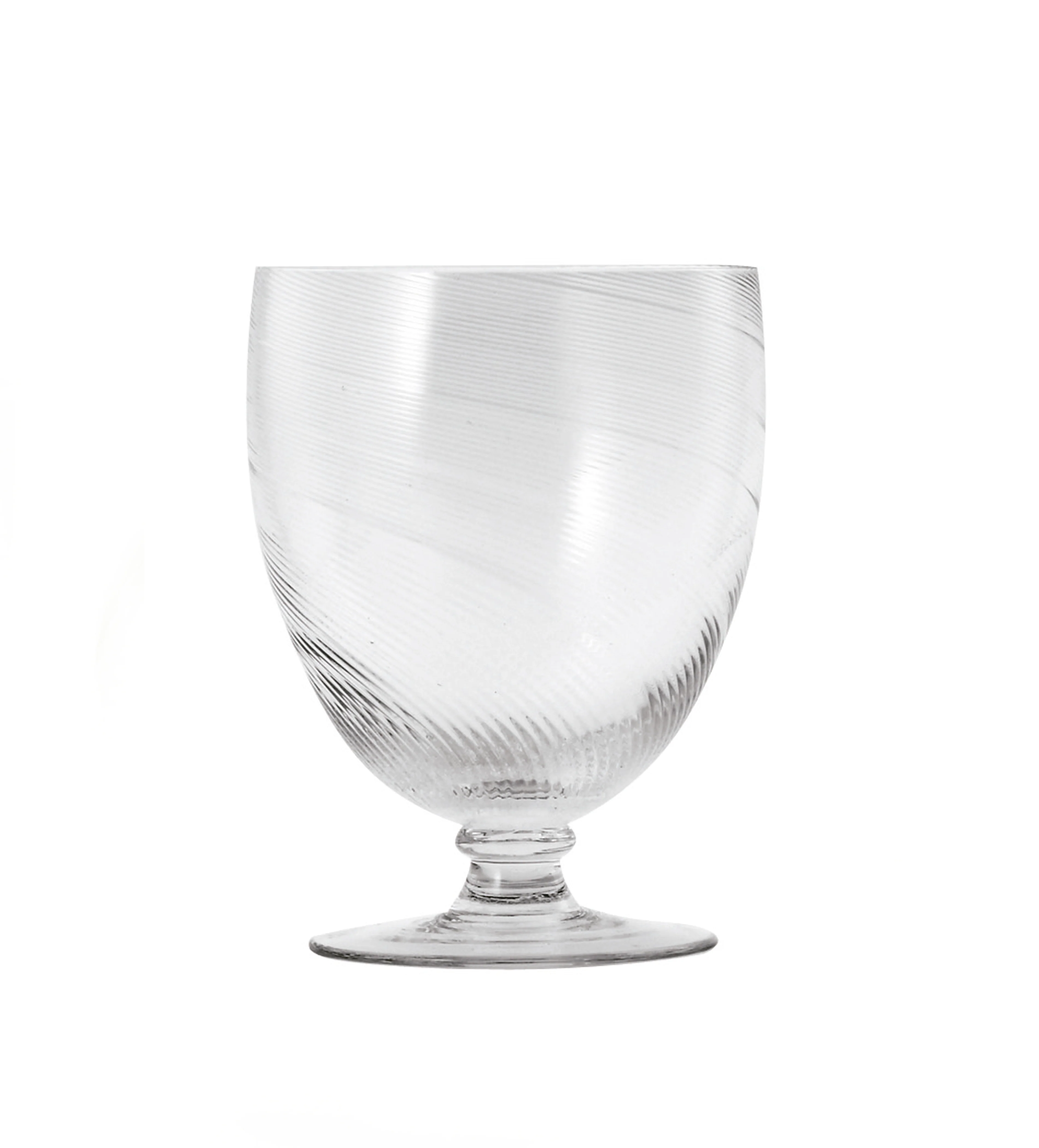 Twisted Large Wine Glasses – Set of Four – Clear