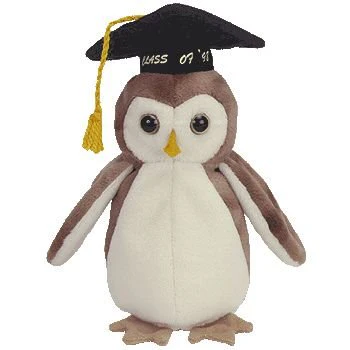 Ty Beanie Baby Original Graduation Owl Wise ’98 Plush Toy