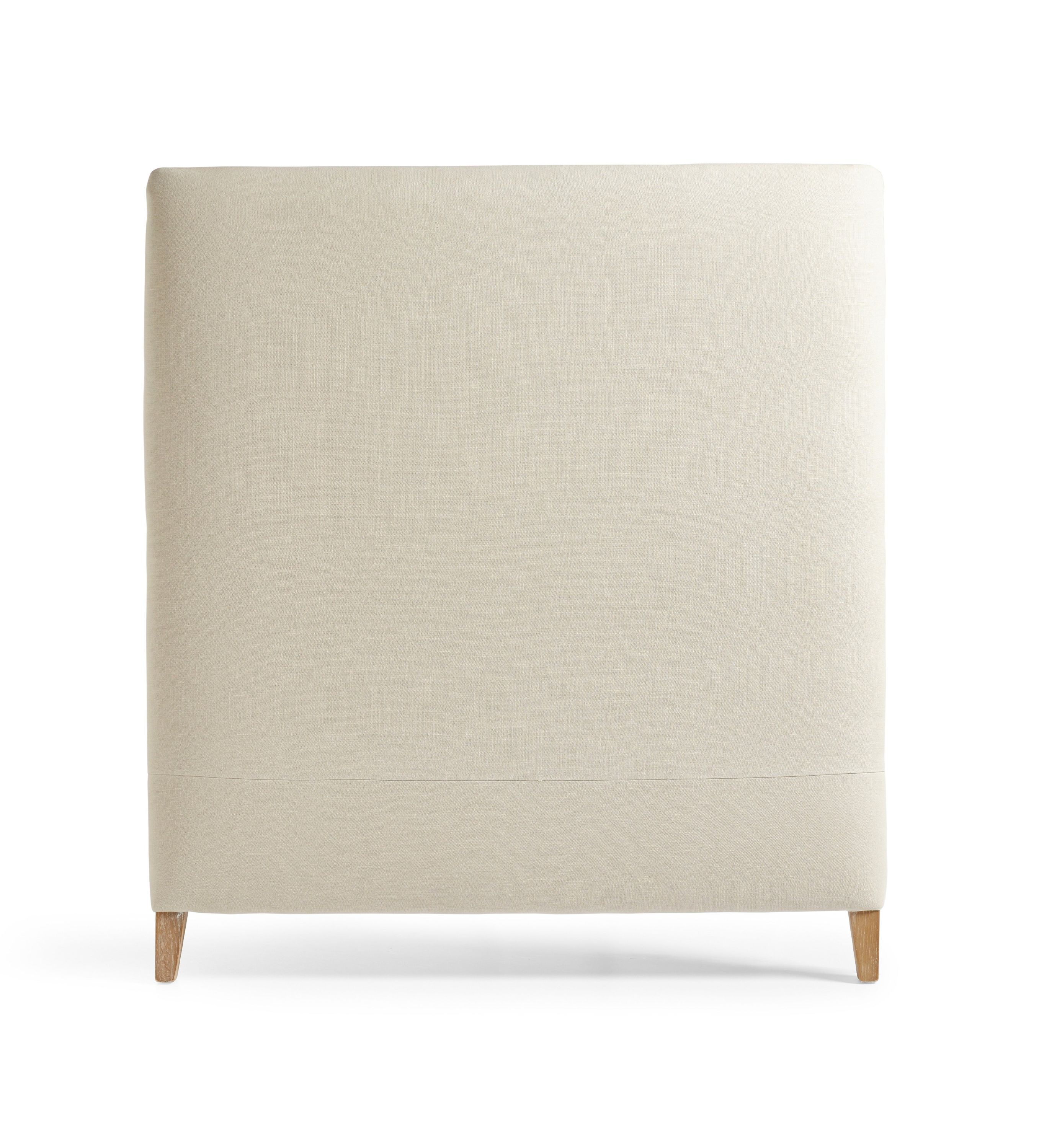 Piped Upholstered Headboard – High Rise, King Size – Natural