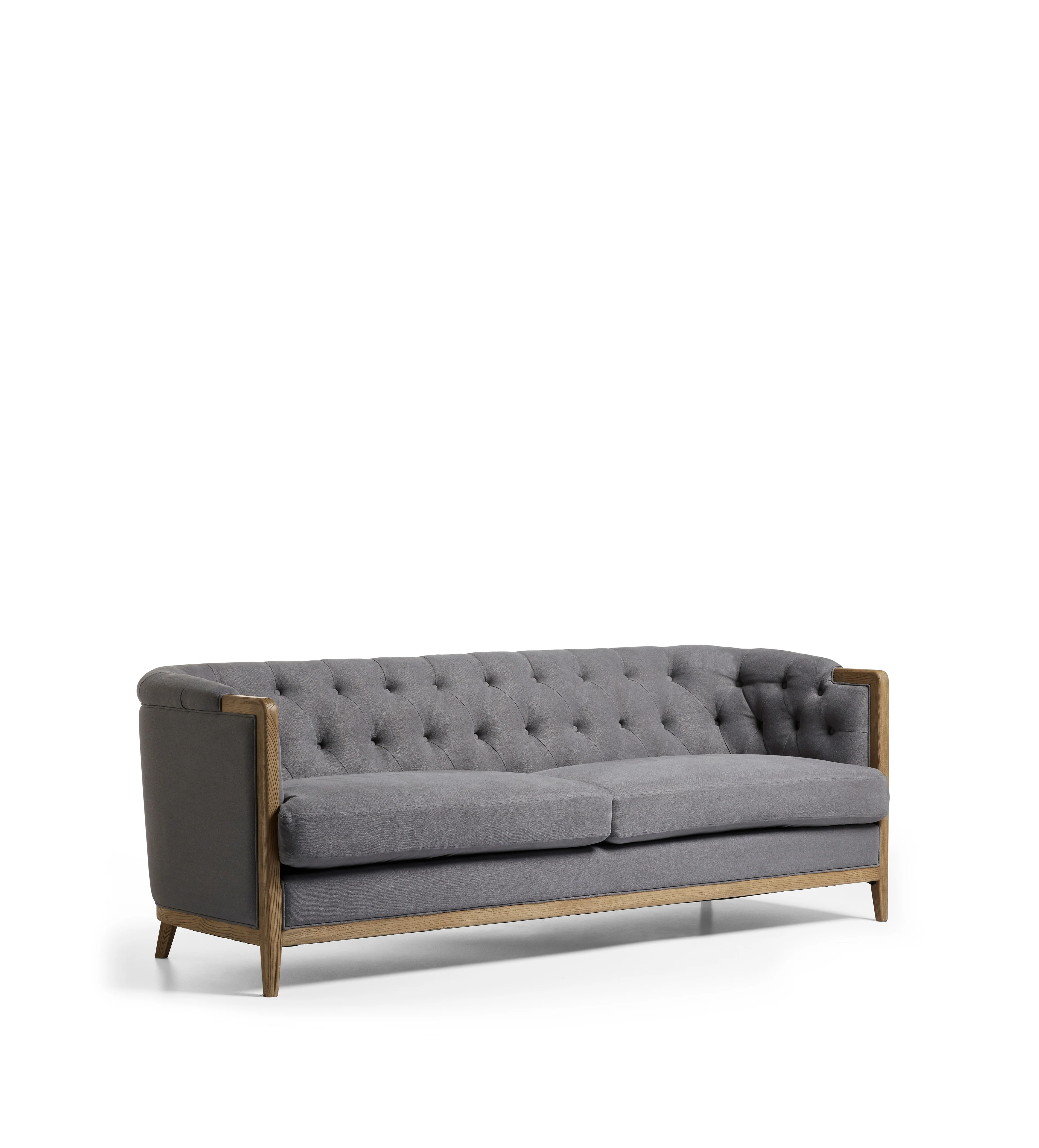 Venustas Linen 3-Seater Sofa – Charcoal
