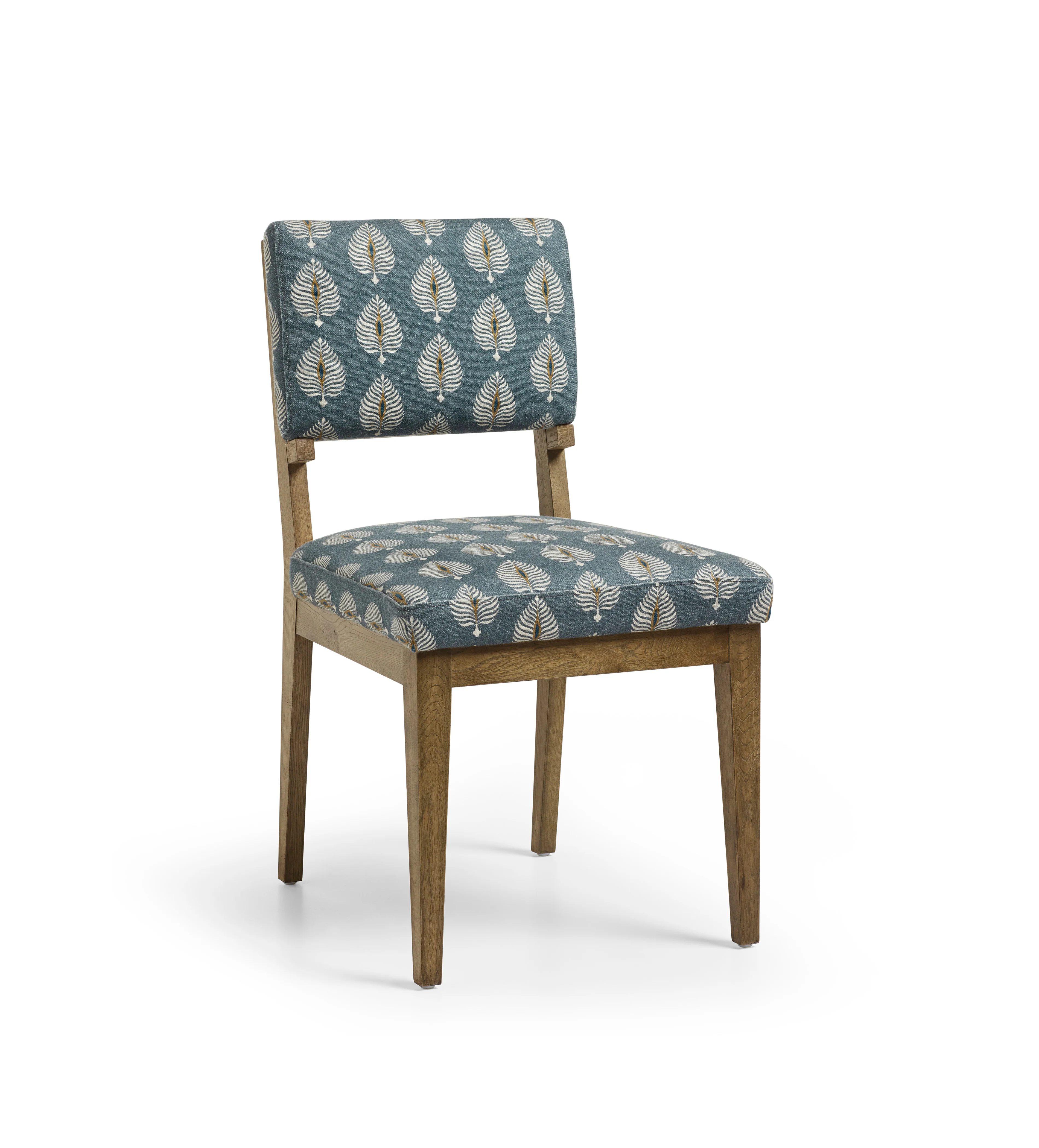 Vincent Ocellus Upholstered Dining Chair – Weathered Oak/Petrol