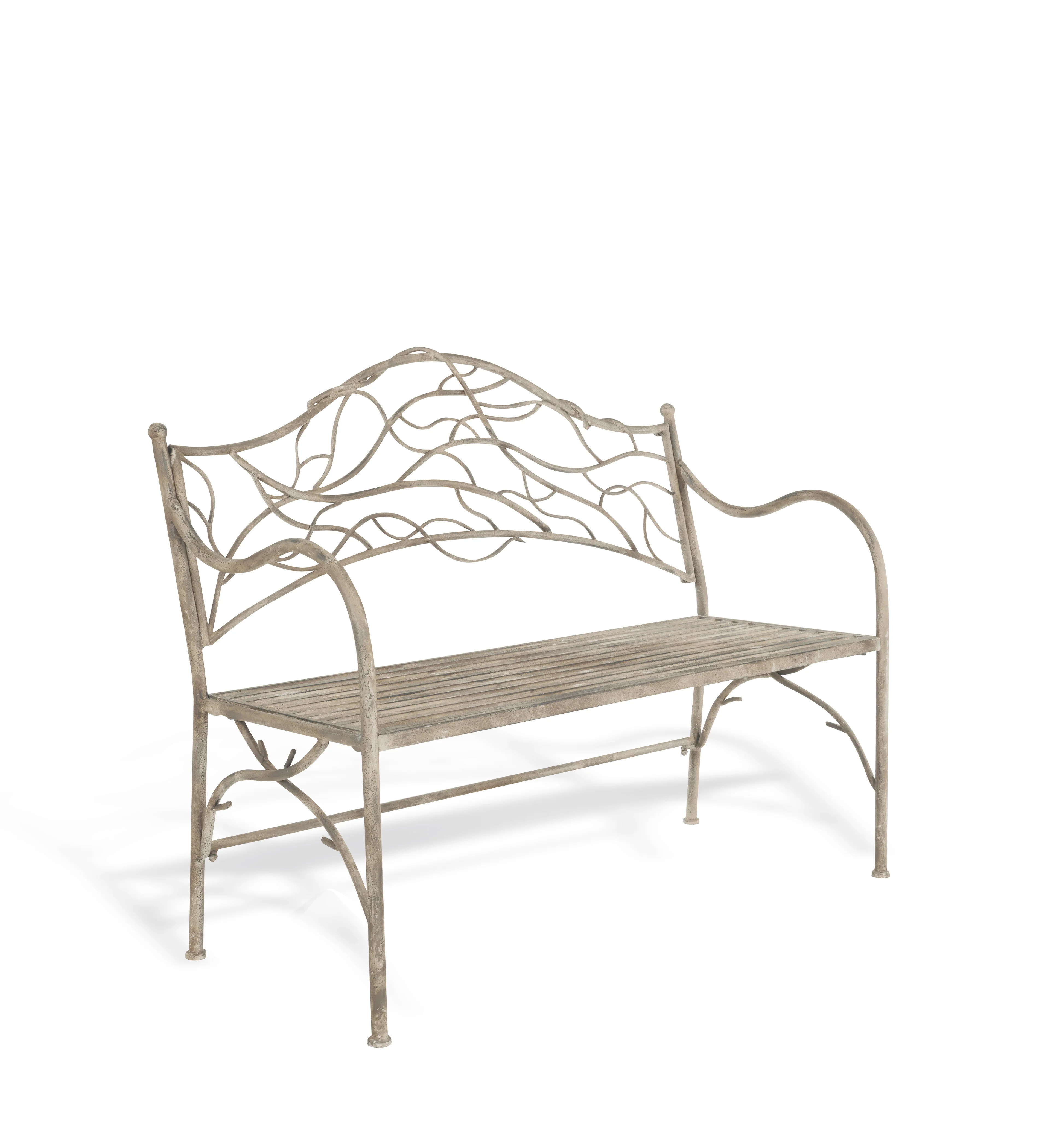 Viticcio Metal Garden Bench – Grey Metal
