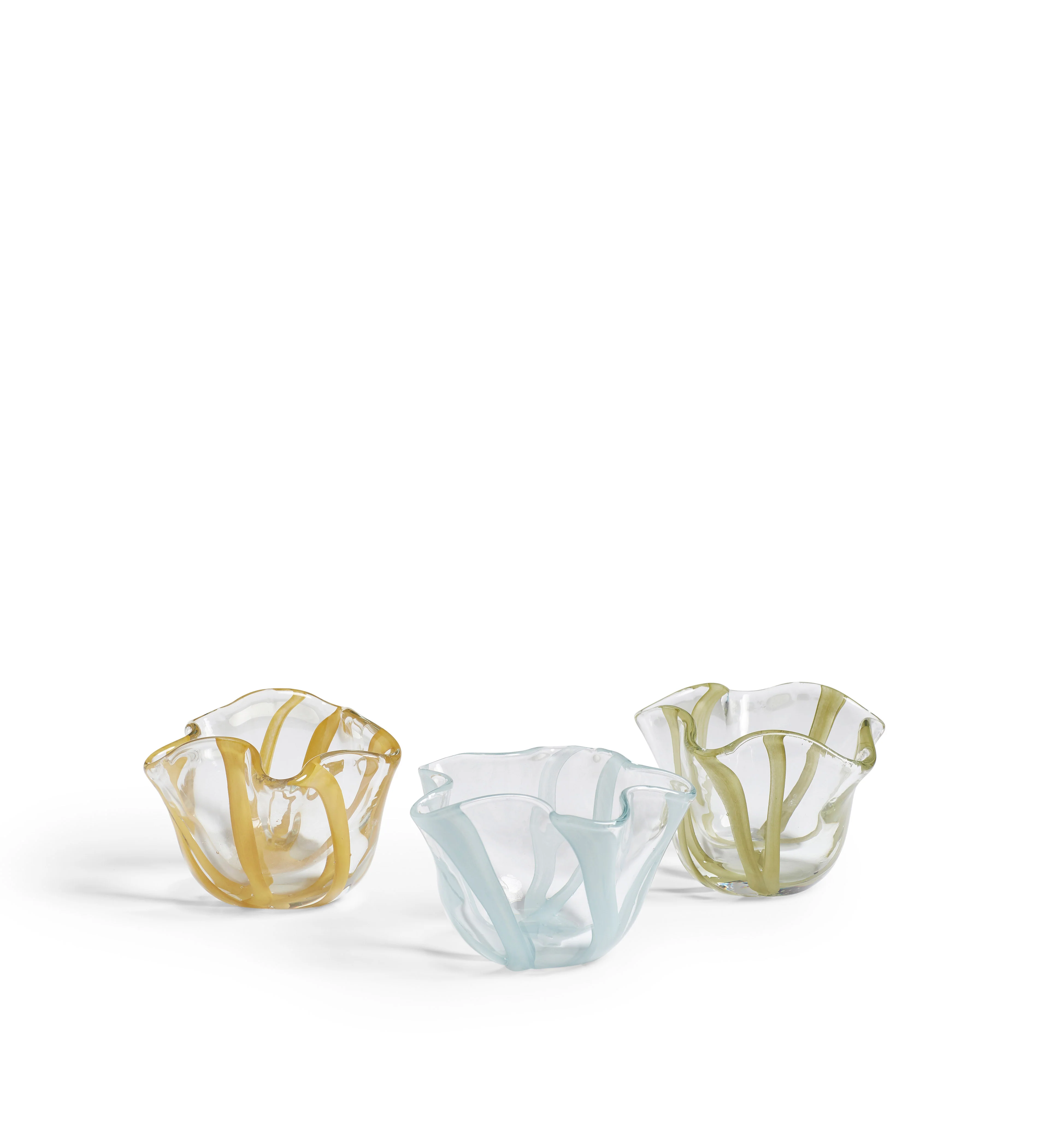Vitrea Tealight Holders – Set of Three – Multi