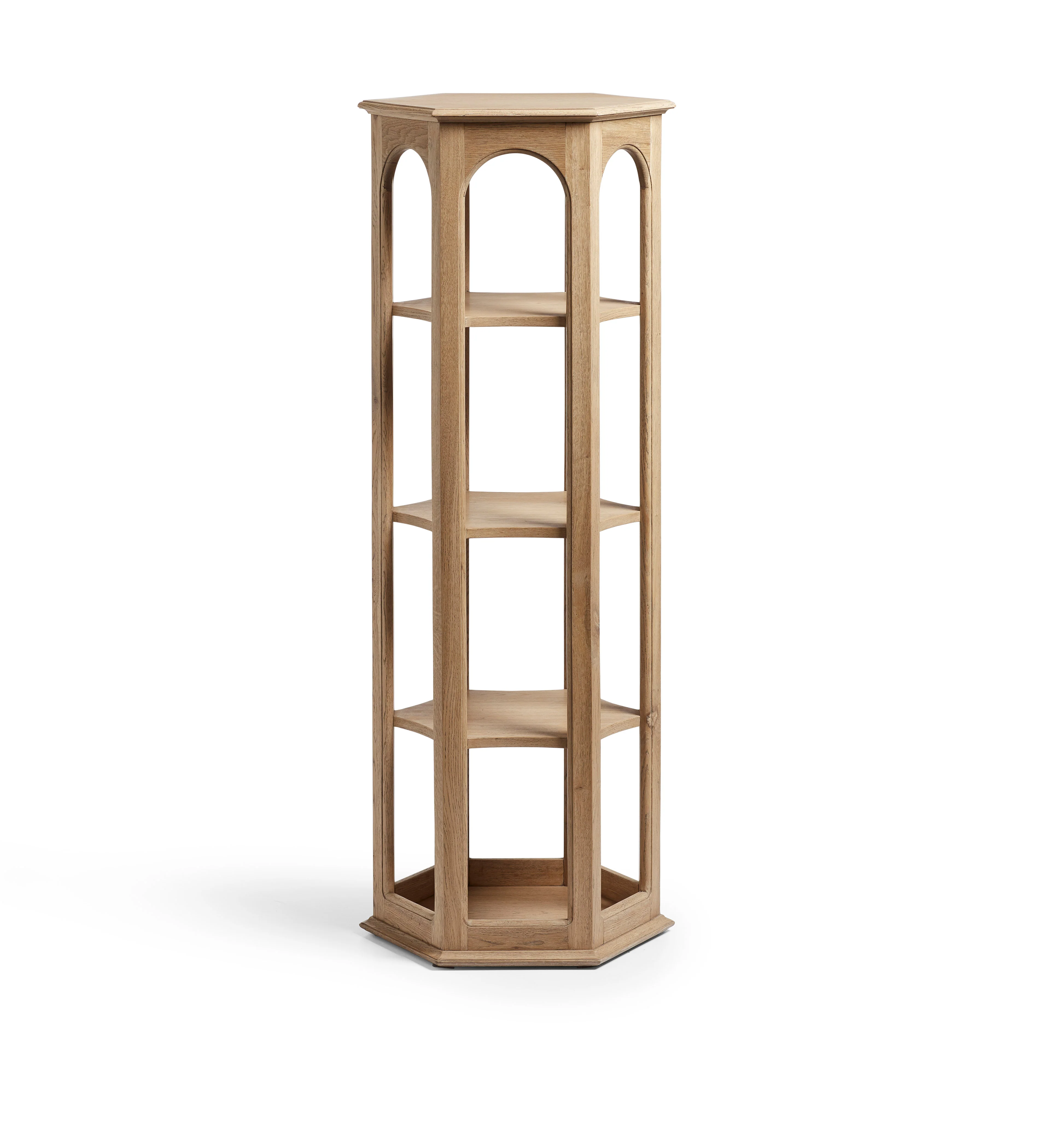 Voussoir Shelves – Weathered Oak