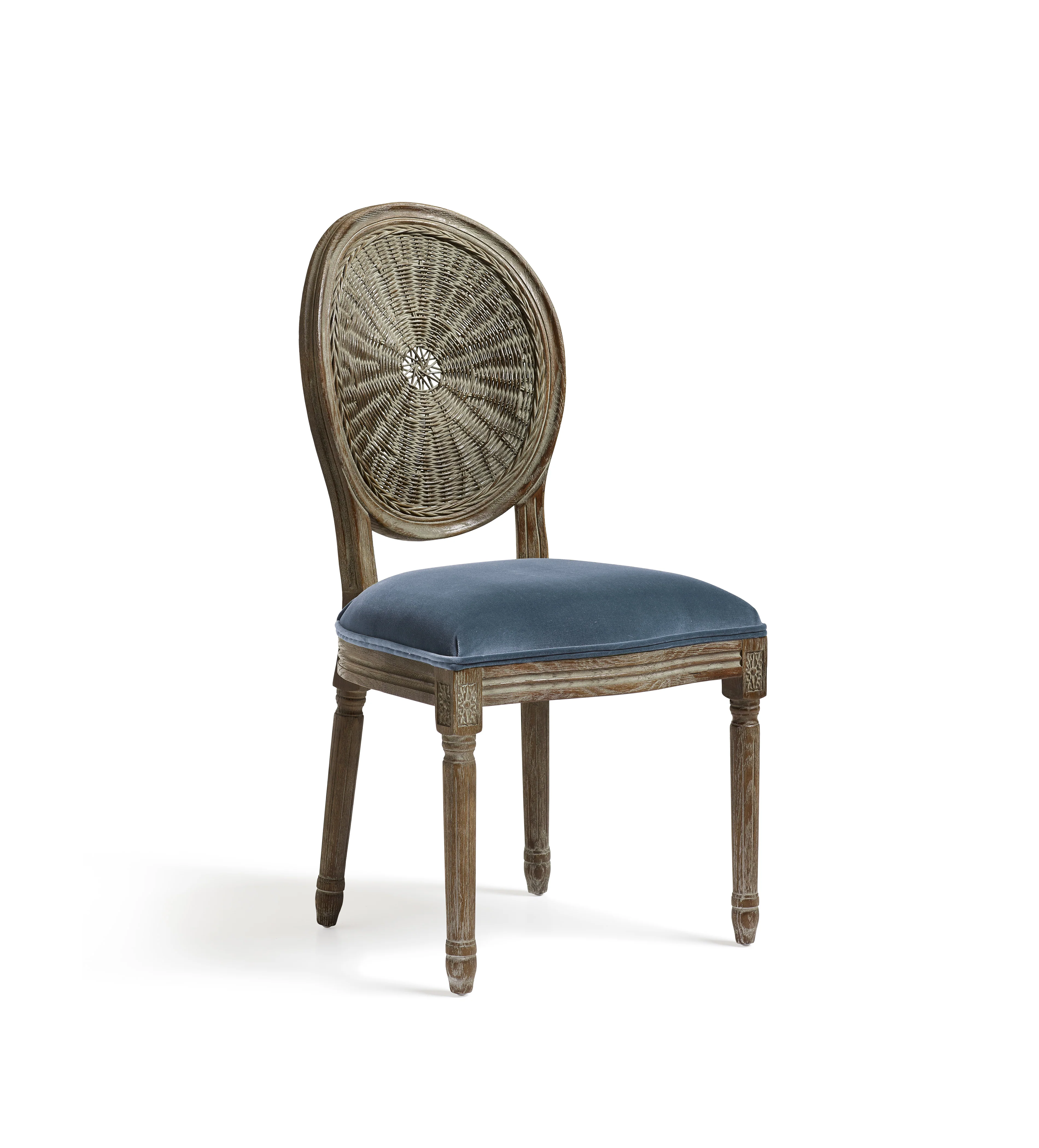 Washakie Velvet Dining Chair – Air Force Blue