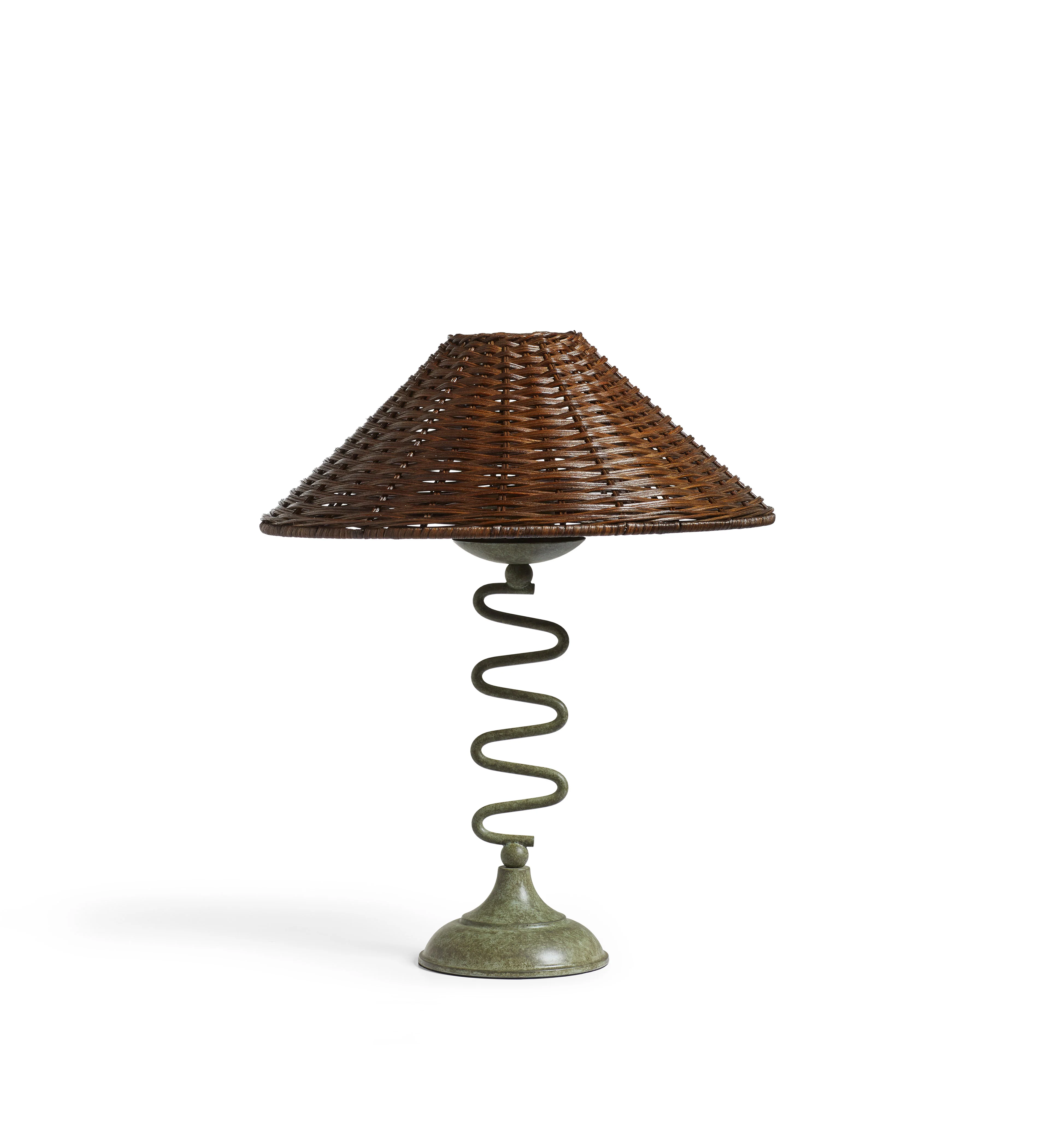 Westman Wireless Table Lamp and Shade – Verdigris