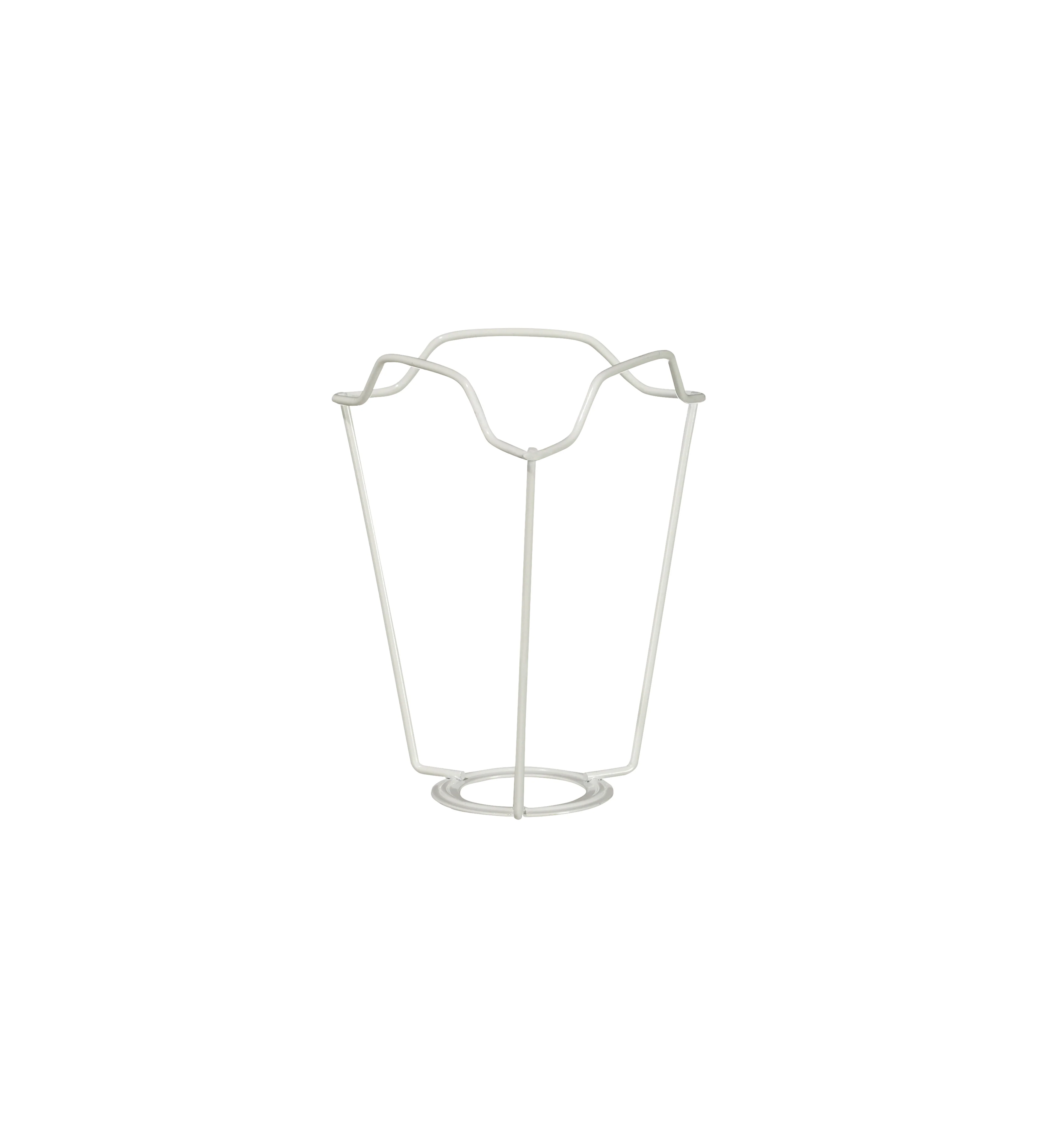 White Coated European Metal Carrier 10cm – White