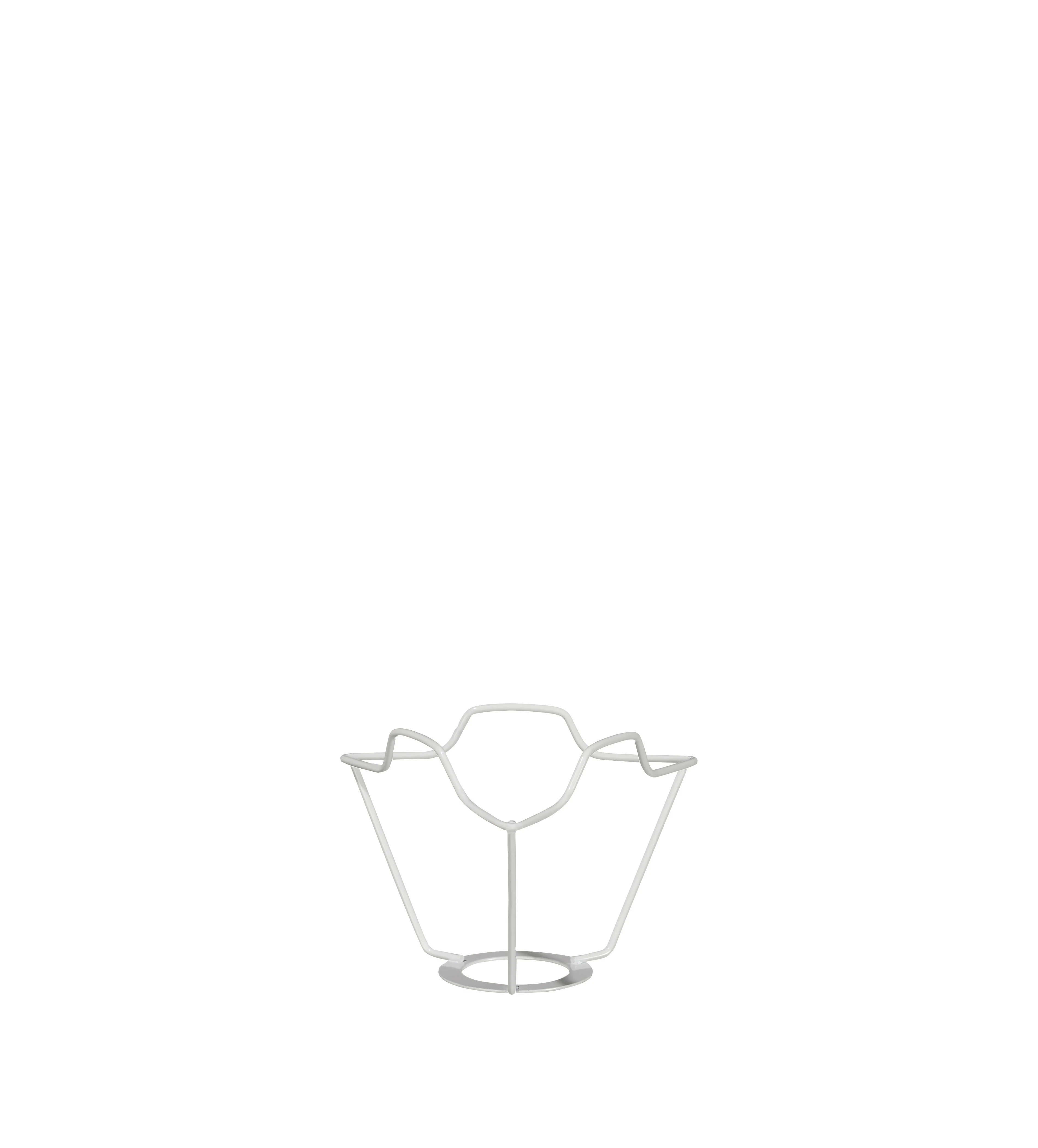 White Coated European Metal Carrier 5cm – White