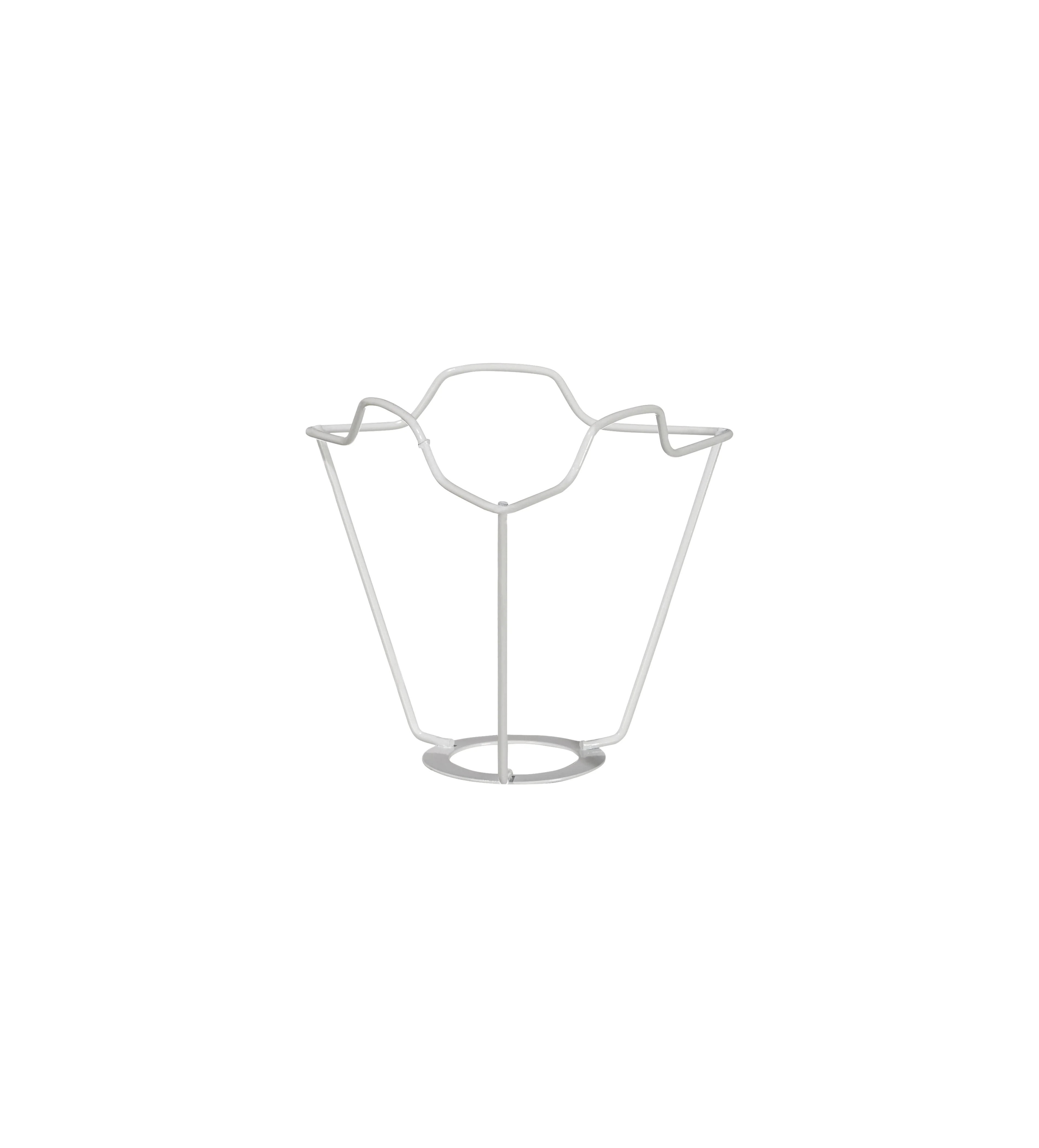 White Coated European Metal Carrier 8cm – White