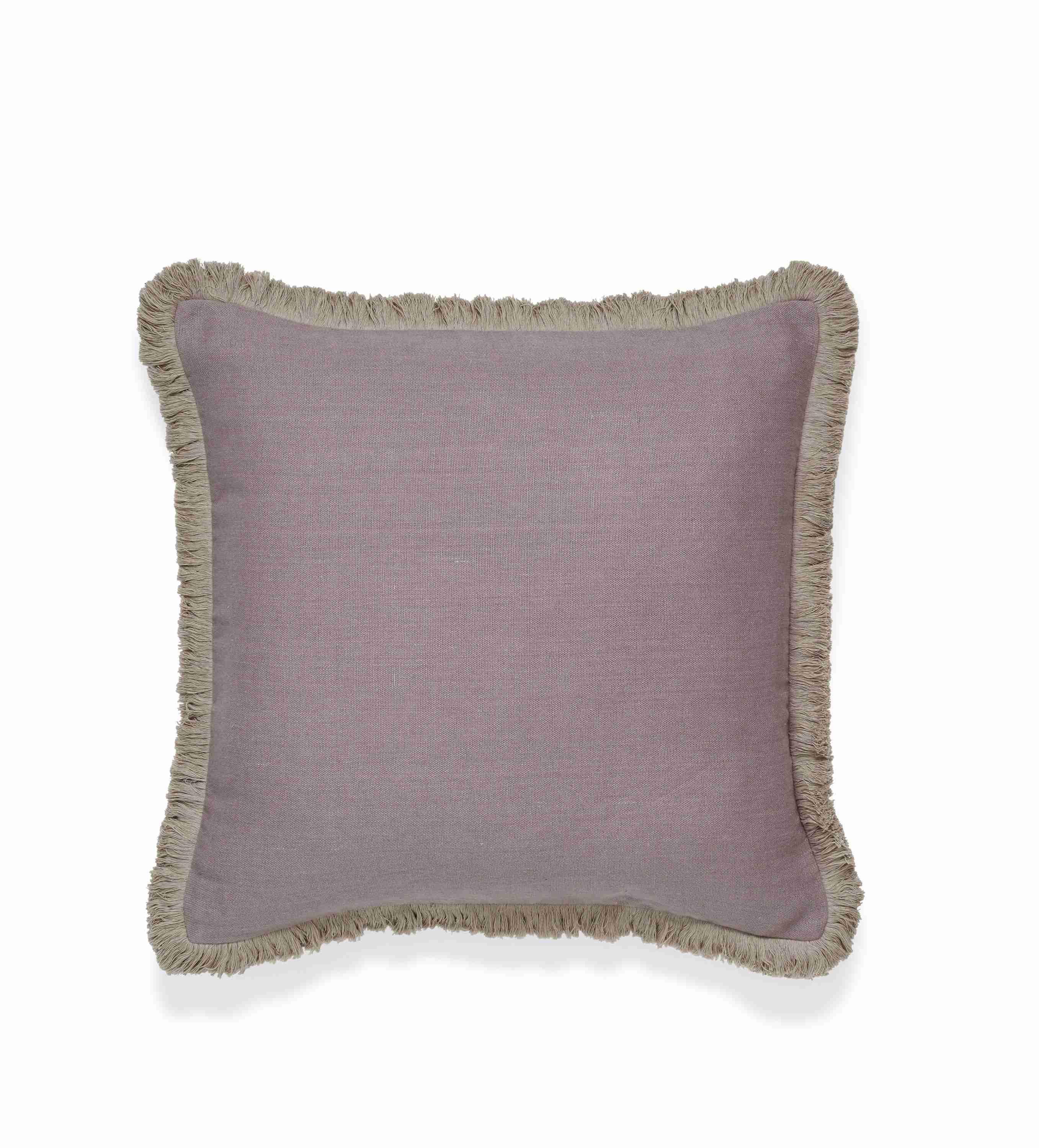 Wilma Cushion Cover with Fringing – Purple